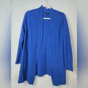 Talbots Women's Blue Open Front Sweater Size Large Petite